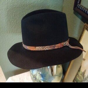 Bailey's Jackson Fur Felt Black Western/Cowboy Hat | Vintage 1990s | Size 6 5/8
